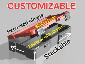 Storage Box-Stackable,Dividers,sliders, PARAMETRIC