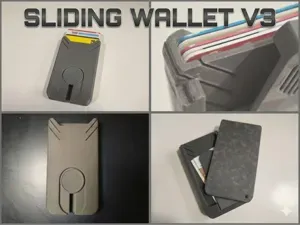 Cartera deslizante V3. 6 tarjetas y clip dinero