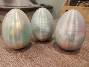 Transparent Egg With Filament Poop