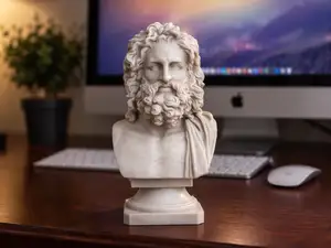Zeus Bust – Classical Greek Marble Style Statue