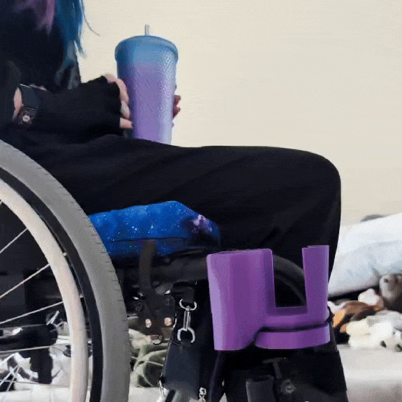 Wheelchair Cup + Phone Holder