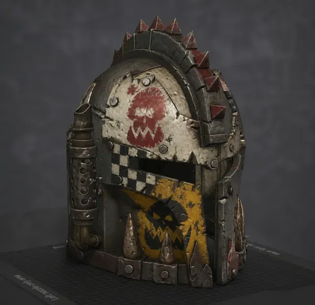 40000k Ork / mandalore mashup helmet — Фото 3 из 4