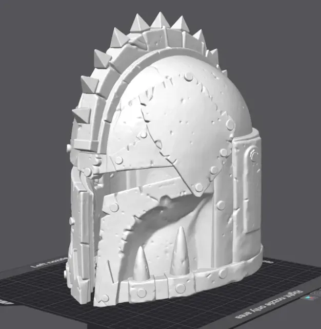 40000k Ork / mandalore mashup helmet — Фото 4 из 4