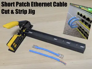 Short Patch Ethernet Cable Cut & Strip Jig