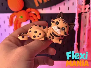 Flexi Bengal Cat| Articulated Multi-Part Cat Model