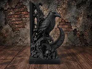 Raven Moon Gothic Bookend