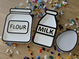 Flour Milk Egg Sensory Tray Bakery Set