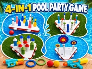 Pool Party 4-in-1 – Modular Floating Game Set