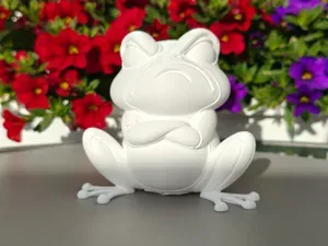 Angry Pouting Frog Figurine