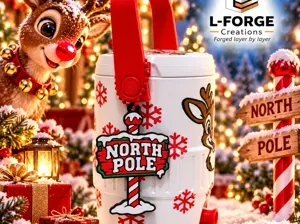 North Pole Christmas Keychain