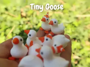 Cute Tiny Goose & Keychain Version