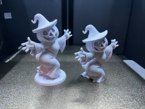 Thicc Twerking Halloween Pumpkin with Wizard Hat