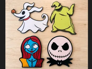 Nightmare Before Christmas Magnetic Signs / Faces