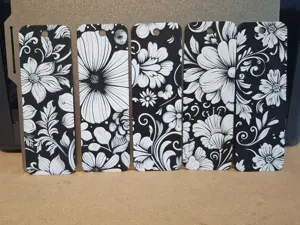 Set of 5 flower bookmarks