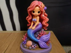 Cute Chibi Mermaid Figurine – FDM Friendly