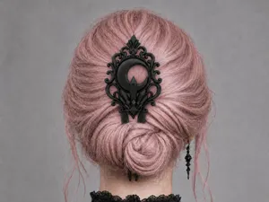 Goth Moon Crystal Hair Fork