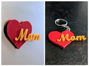 Mothers Day Heart – Magnet & Keychain - Fast Print