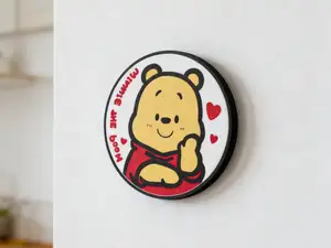 维尼熊多色打印-可爱摆件冰箱贴-动漫磁吸家居装饰-预留4X2孔位