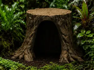Forest Stump Shelter - Terrarium & Aquarium Decor