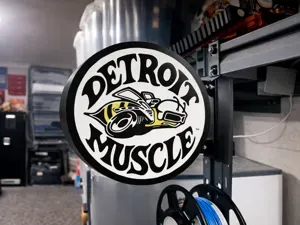 Detroit Muscle Pub Sign – 2Sided 3D Printed Garage