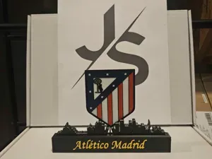 Atletico Madrid with Skyline of Madrid La Liga