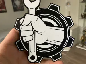 Hand with tool coaster