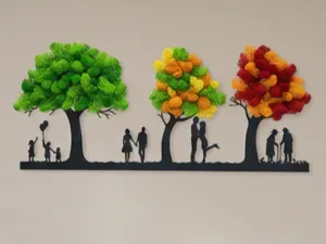 Life Stages - 3D Printed Wall Decor with Moss