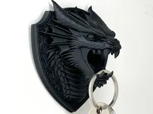 Dark dragon wall keychain organizer