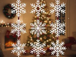 Snowflake Ornaments Christmas Decoration set 9