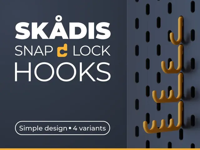 IKEA Skadis Snap Lock Hook Set - multiple variants