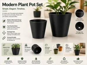 Minimalist 3D Printed Plant Pots