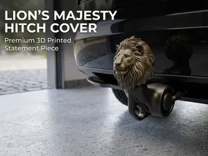 Majestic Lion Tow Ball Cover - King Hitch Shield