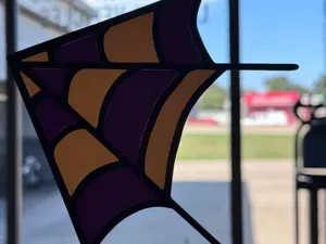 Stained Glass Web Corner