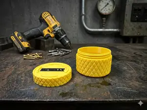 DeWalt themed threaded stackable container