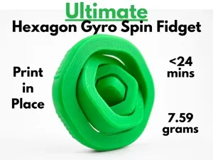 Ultimate Hexagon Gyro Spin Fidget (Print in Place)