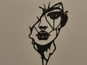 woman face wall art