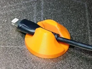 Minimalist Cable Organizer Puck. Desk & Wall Mount