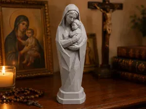 Madonna con Bambino Low Poly – Modello 3D