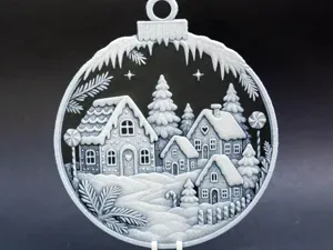 Christmas Bauble / Ornament winter village