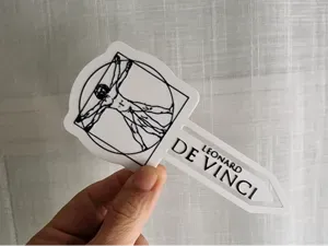 Leonard De Vinci bookmark Marcador Leonardo da