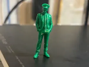 diorama miniature - train conductor man