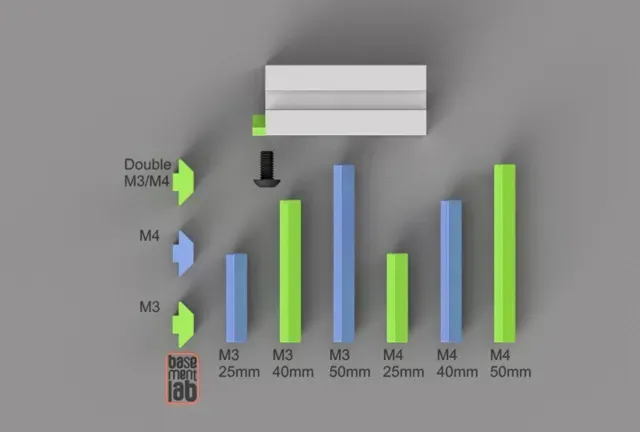 2020 T-Slot Nut M3 / M4 / Double Thread — Image 2 of 5