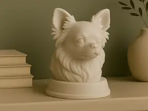 Long-haired Chihuahua – 3D Printable Dog Bust
