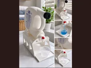 Laundry Detergent Stand with Cup Holder &Drip Tray
