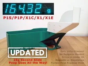 165g Poop Chute for P1S, P1P, X1C, X1 and X1E