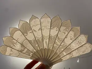 鬼灭之刃 人物合集 全家福 浮雕折扇 日漫 童磨猗窝座 我妻善逸
