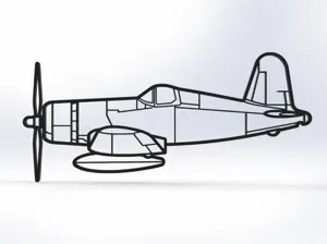 Chance Vought F4U Corsair Side Wall Art