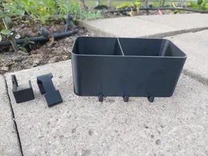 Hanging box for greenhouse items and tools
