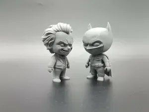 Batman & Joker - Dark Knight & Clown Prince Chibi