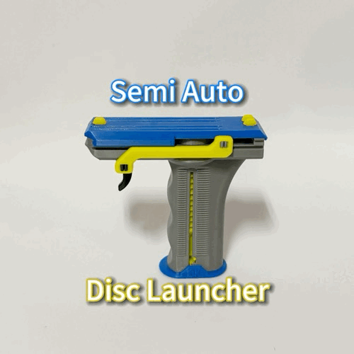 Disc Launcher Semi Auto Rapid Fire Print-in-Place 
